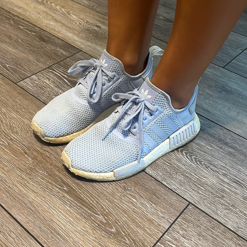 Adidas light blue/purple NMD’s
